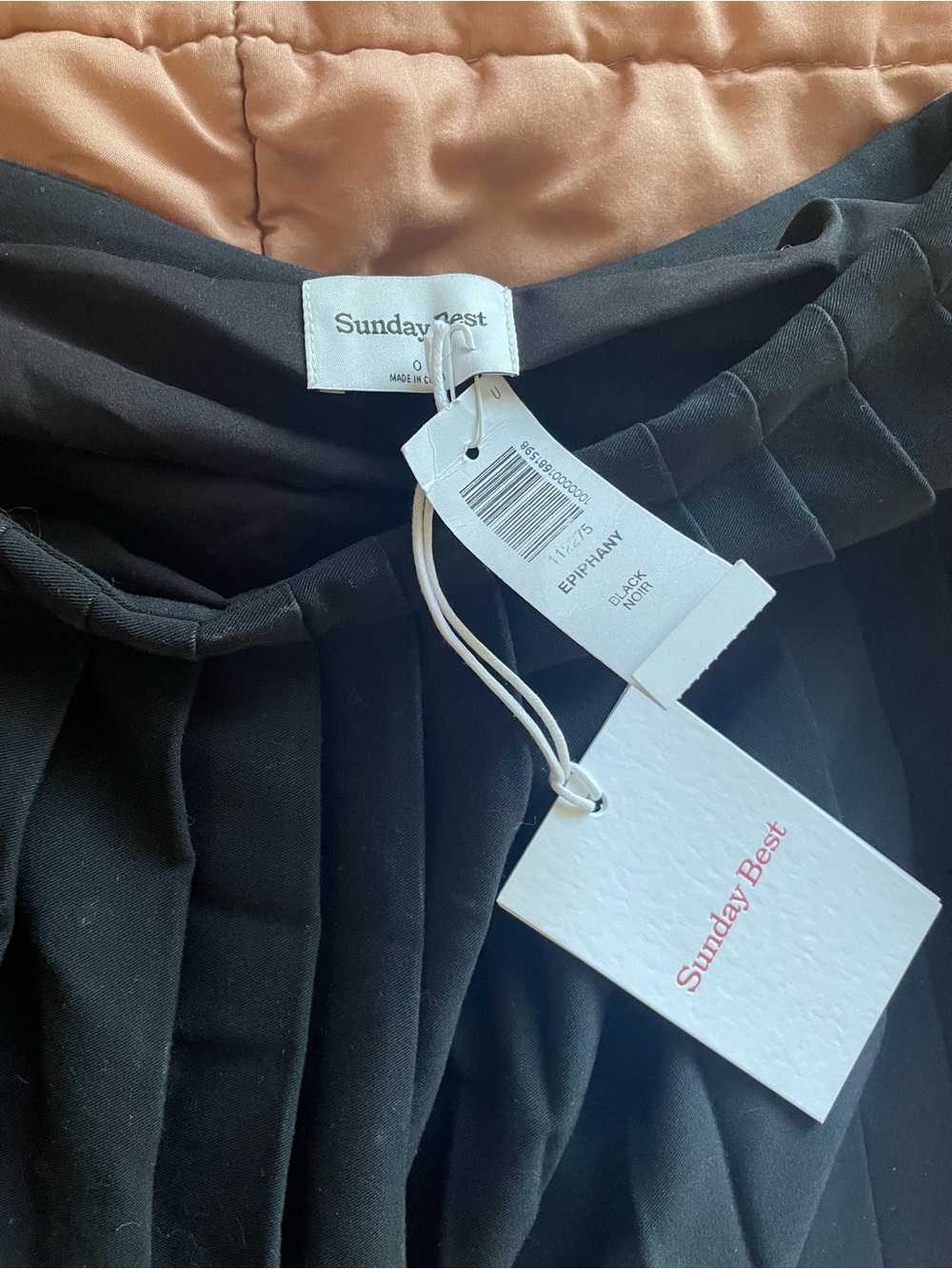 Aritzia Black Pleated Mini Skirt - Picture 2 of 2